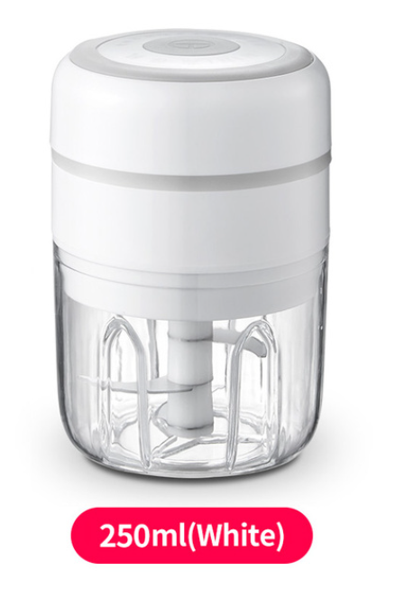 Electric Garlic Smasher Meat Grinder 250 ml White