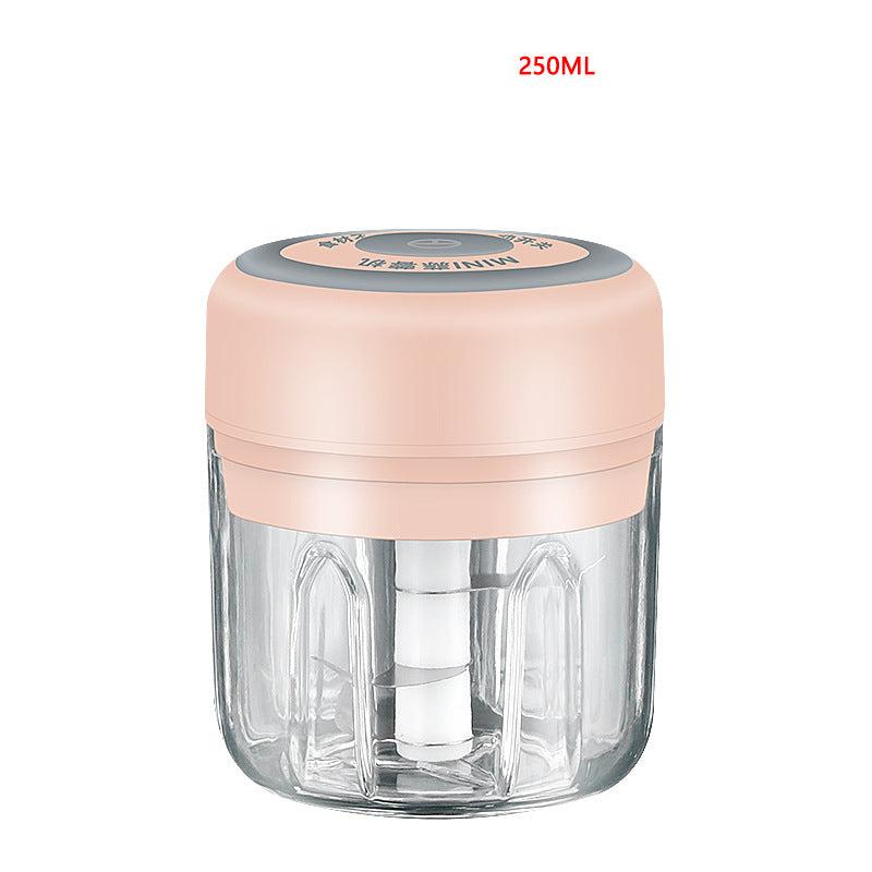 Electric Garlic Smasher Meat Grinder 250 ml Pink