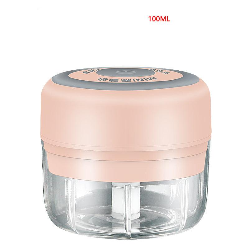 Electric Garlic Smasher Meat Grinder 100 ml Pink