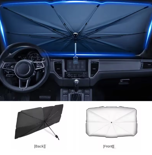 Car Sunshade Front and Back View